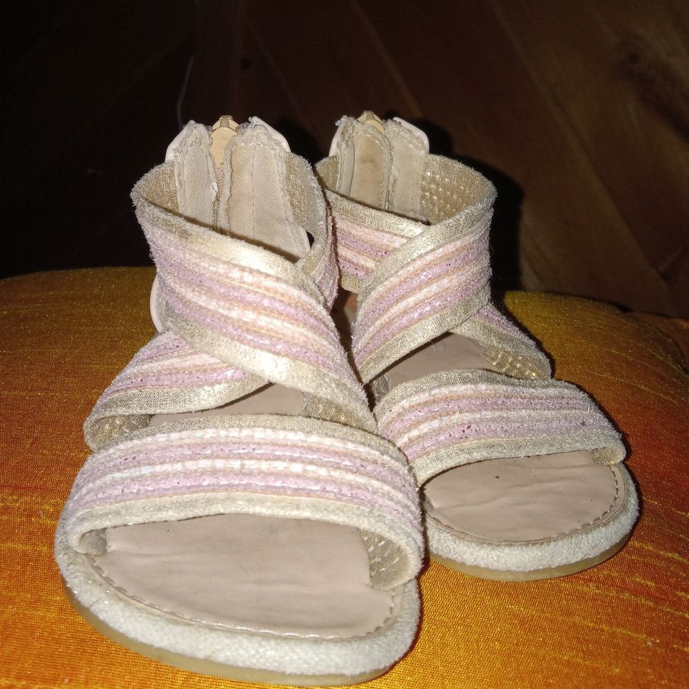 Pink and Gold Toddler Girl Sandals